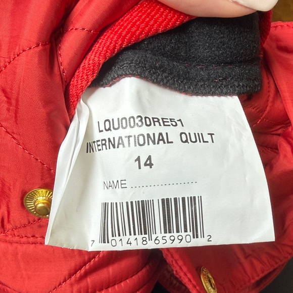 Barbour Women's Quilted Utility Jacket in Red sz14 - Picture 4 of 5